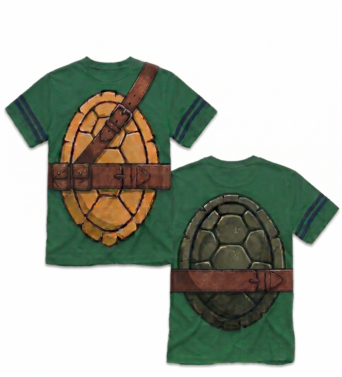 TMNT Striped Sleeves Boys Halloween Cosplay Costume T-shirt