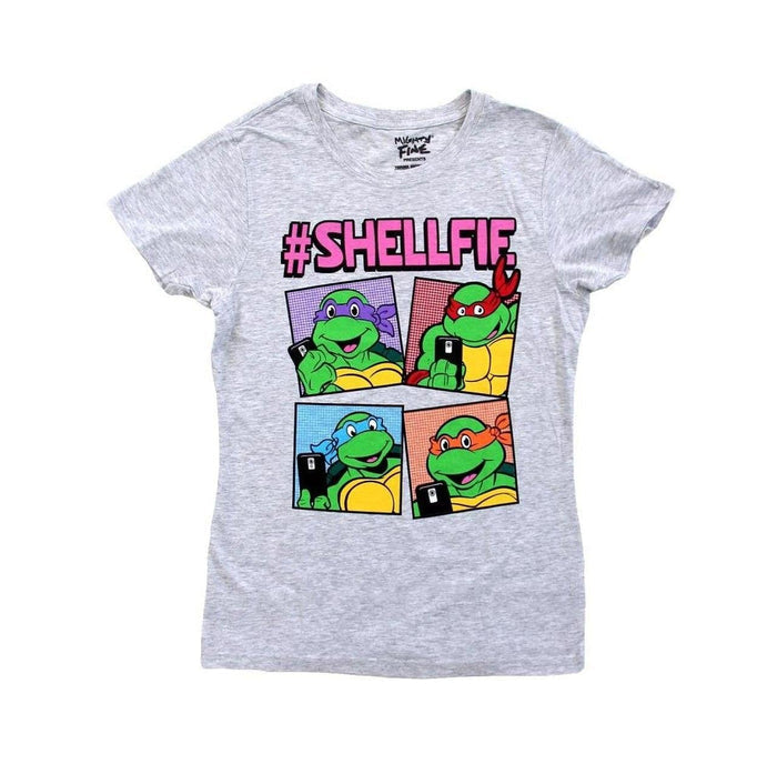 TMNT Teenage Mutant Ninja Turtles Boxes Shellfie Juniors T-Shirt-tvso