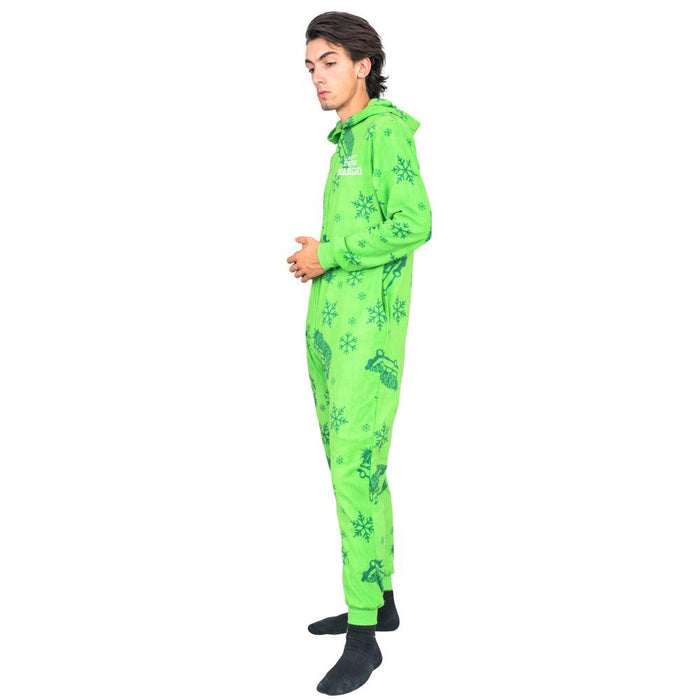 Todd and Margo Christmas Pajamas Jumpsuit Matching Couples Union Suit