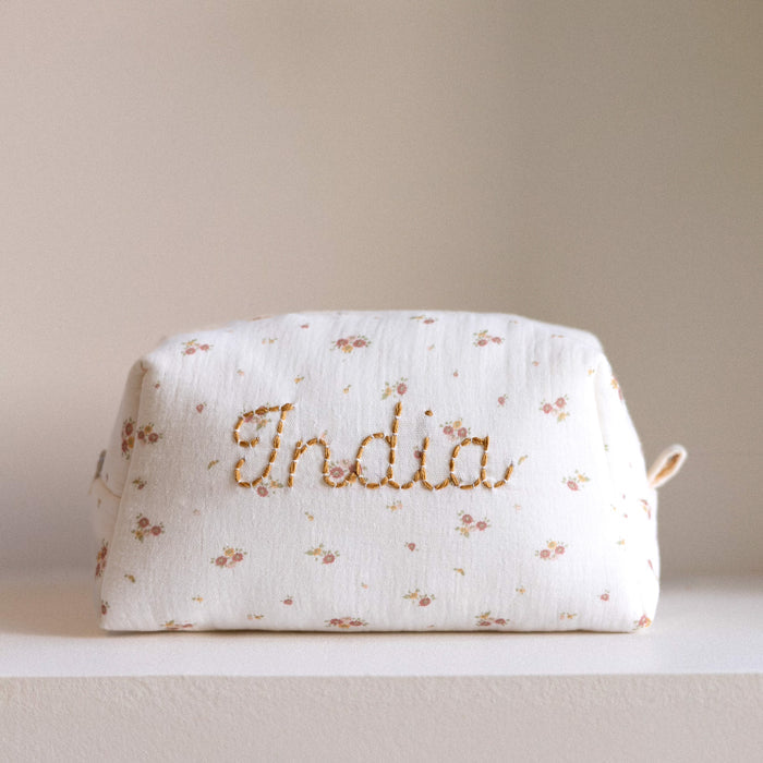 Toiletry bag - Beige Flowers