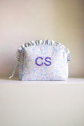 Toiletry Bag Large - Blue & Pink Flowers Froufou