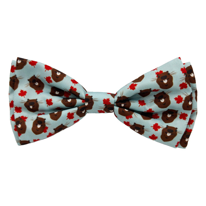 Tossed Beaver With Leaf Bow Tie