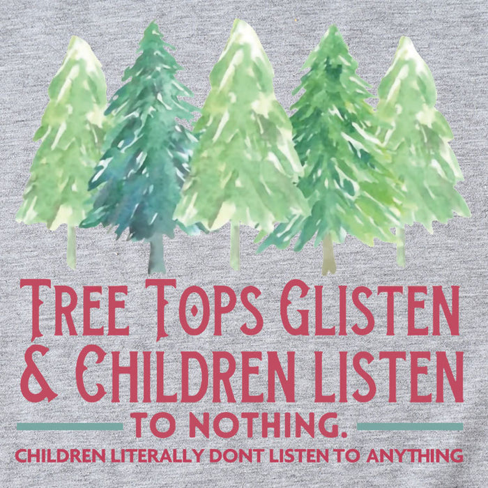 TREE TOPS GLISTEN CREWNECK MONOGRAM PRINT SHORT SLEEVE WOMEN'S T-SHIRT