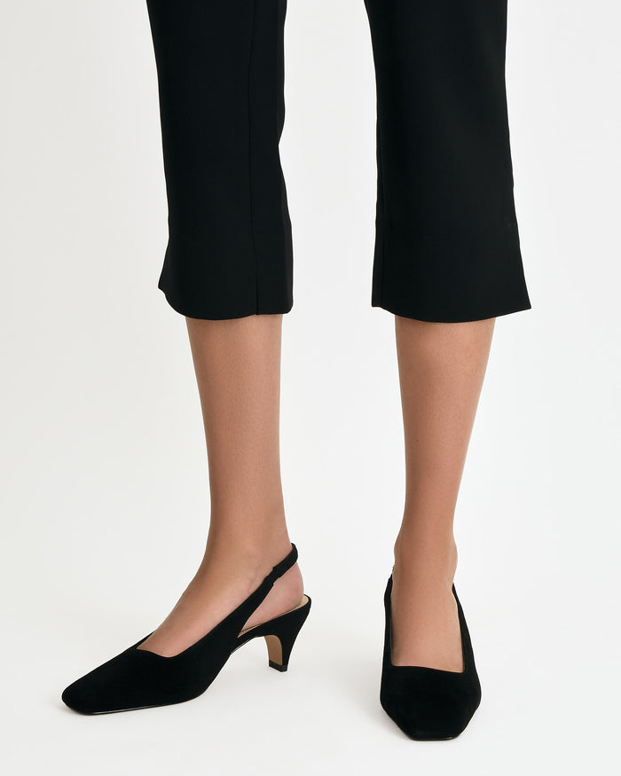 TREY LOW HEELS BLACK SUEDE