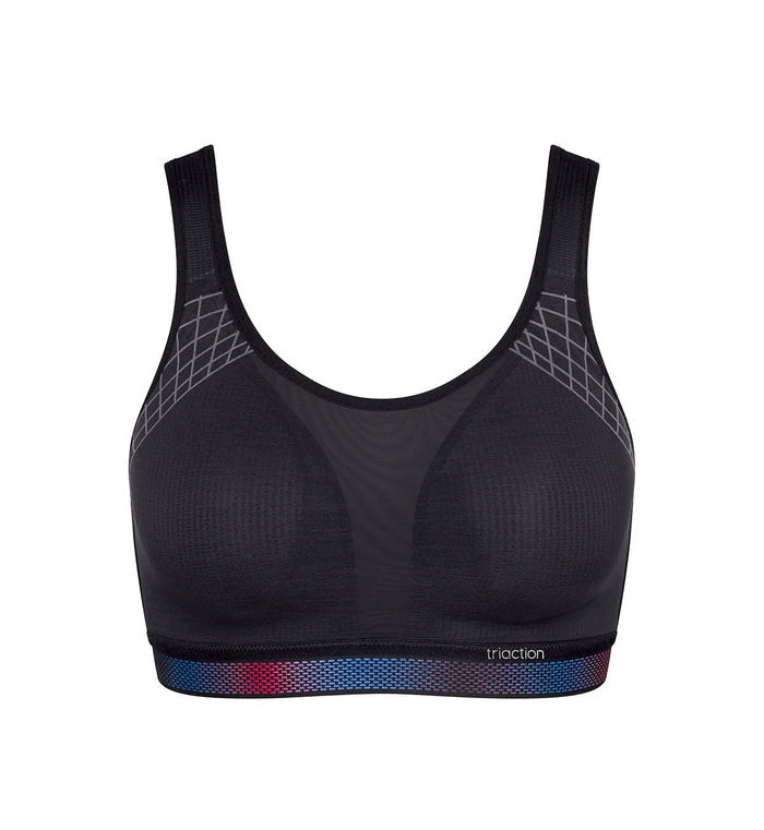 BLACK TRIACTION CARDIO FLOW MINIMISER BRA