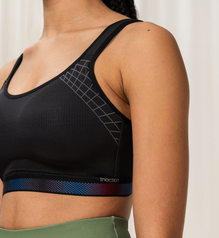 BLACK TRIACTION CARDIO FLOW MINIMISER BRA