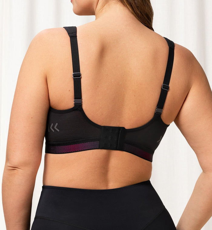 BLACK TRIACTION CARDIO FLOW PADDED BRA