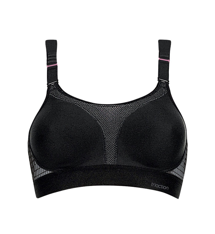 BLACK TRIACTION EXTREME LITE SPORTS BRA