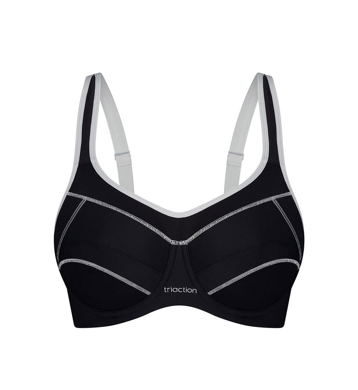 BLACK TRIACTION PERFORMANCE SPORTS BRA
