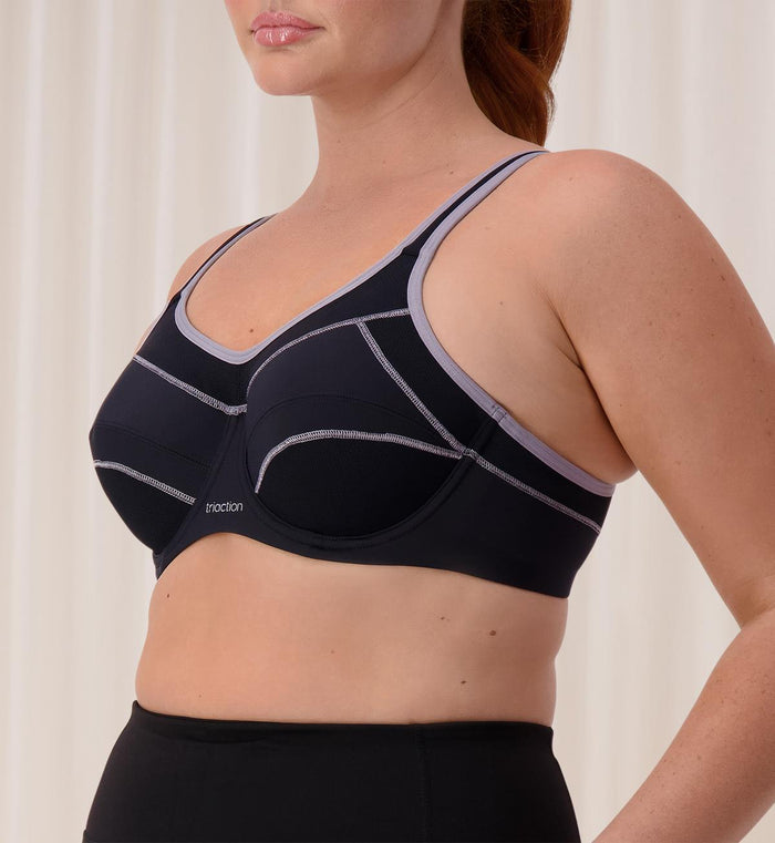 BLACK TRIACTION PERFORMANCE SPORTS BRA