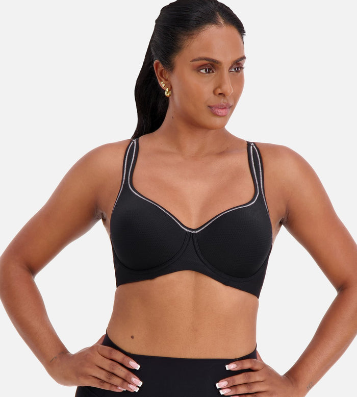 BLACK TRIACTION RACERBACK 2 PACK SPORTS BRA