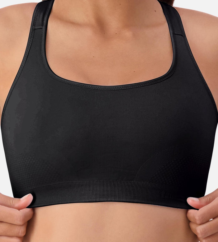 BLACK TRIACTION ULTRA SEAMFREE TOP