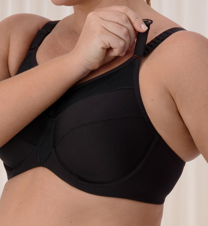 BLACK TRIACTION ULTRA SPORTS BRA