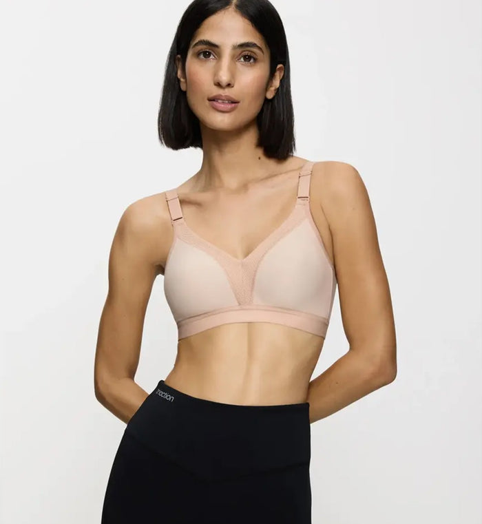 BEIGE TRIACTION WELLNESS WIREFREE BRA