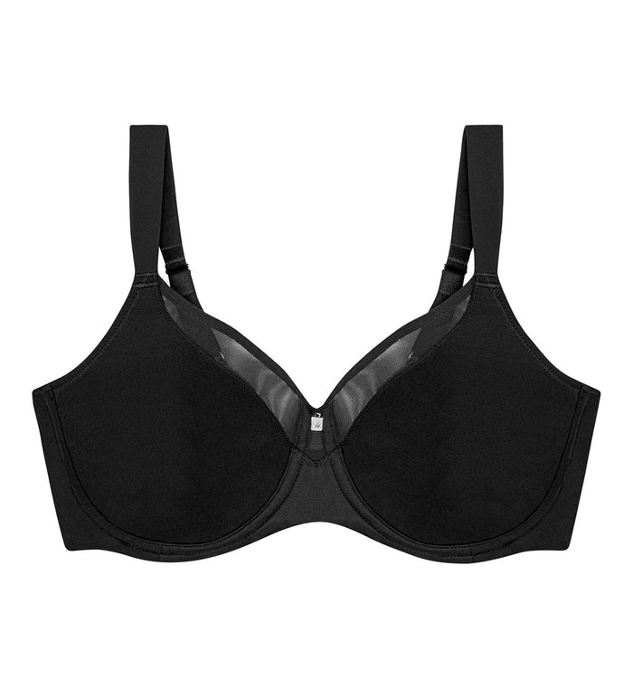 BLACK TRIUMPH TRUE SHAPE SENSATION MINIMISER BRA