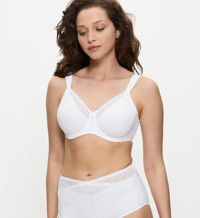WHITE TRIUMPH TRUE SHAPE SENSATION MINIMISER BRA