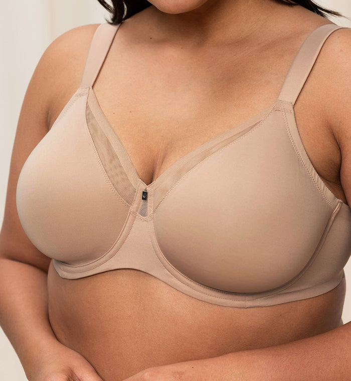 BEIGE TRIUMPH TRUE SHAPE SENSATION MINIMISER BRA