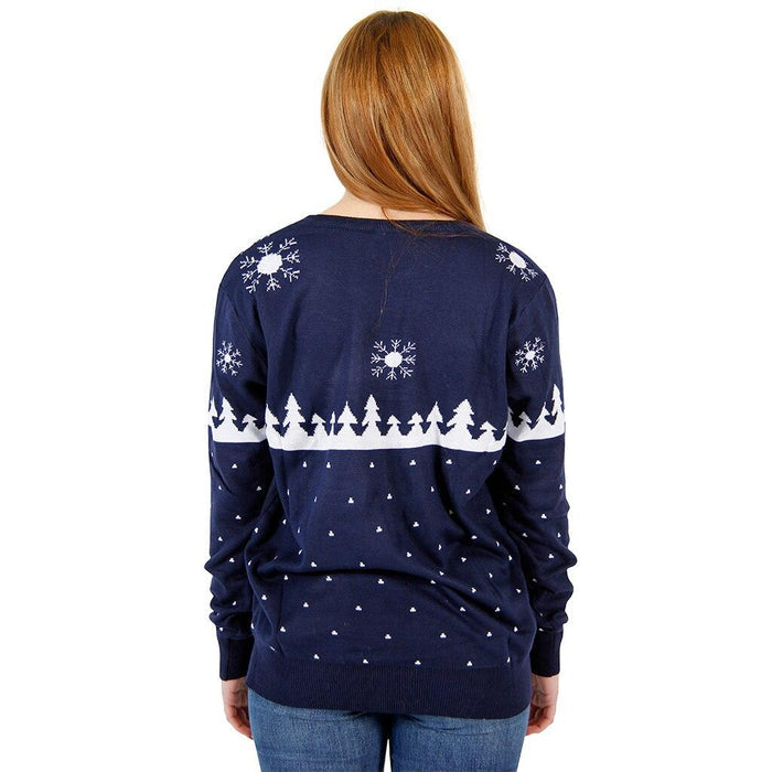 Ugly Christmas Sweater Humping Reindeer and Snow Sweater-tvso
