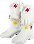 Ultimate Wrestler Warrior White Replica Halloween Cosplay Costume Boots - TVStoreOnline