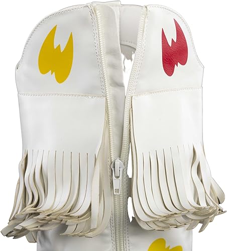 Ultimate Wrestler Warrior White Replica Halloween Cosplay Costume Boots - TVStoreOnline