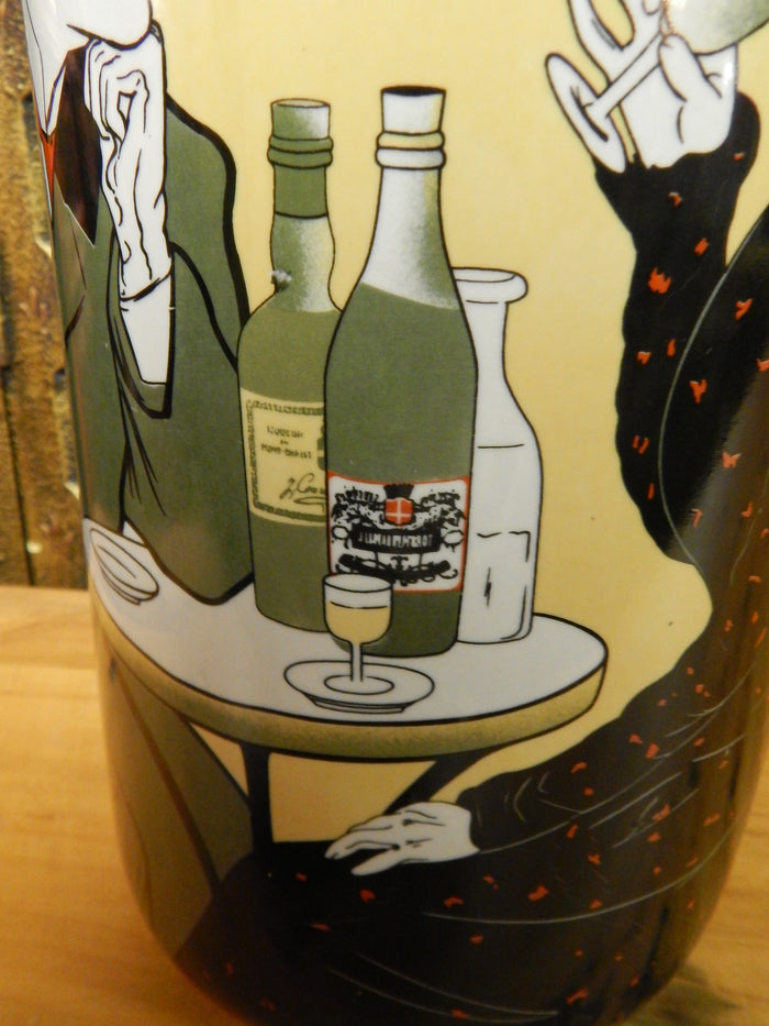 Umbrella Stand Porcelain - French Absinthe c.1905 Advertising-Jantiques LLC.