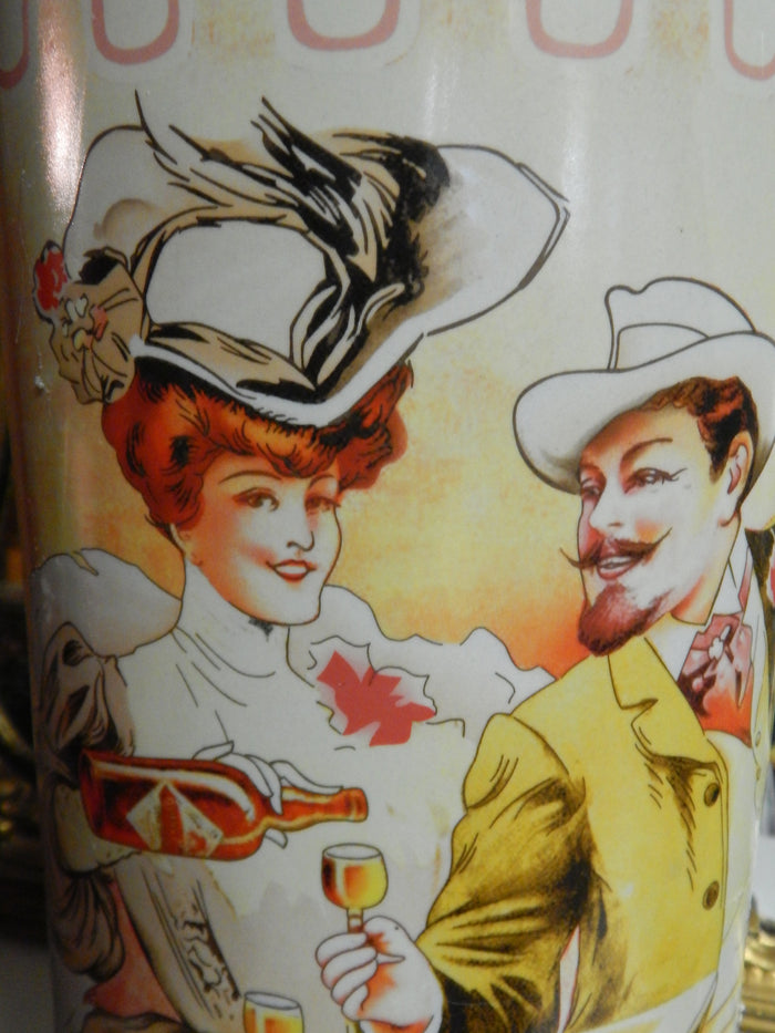 Umbrella Stand Porcelain - French "Demandez un Marra" Advertising-Jantiques LLC.
