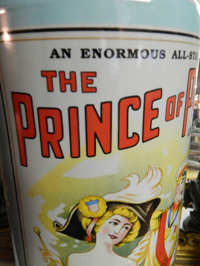 Umbrella Stand Porcelain - French Prince of Pilsen Theatre Advertising-Jantiques LLC.
