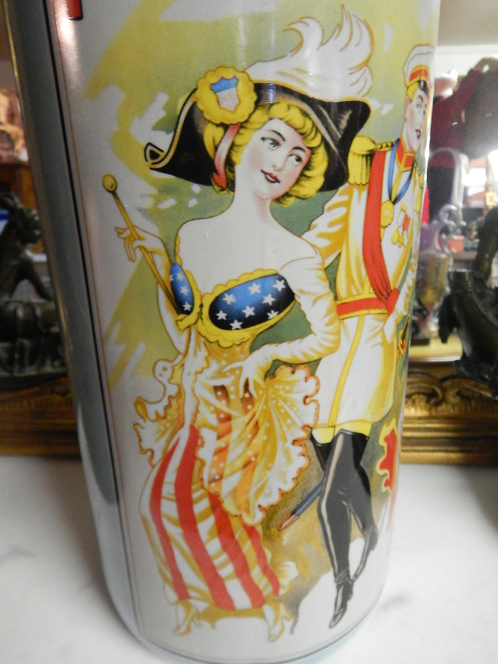 Umbrella Stand Porcelain - French Prince of Pilsen Theatre Advertising-Jantiques LLC.