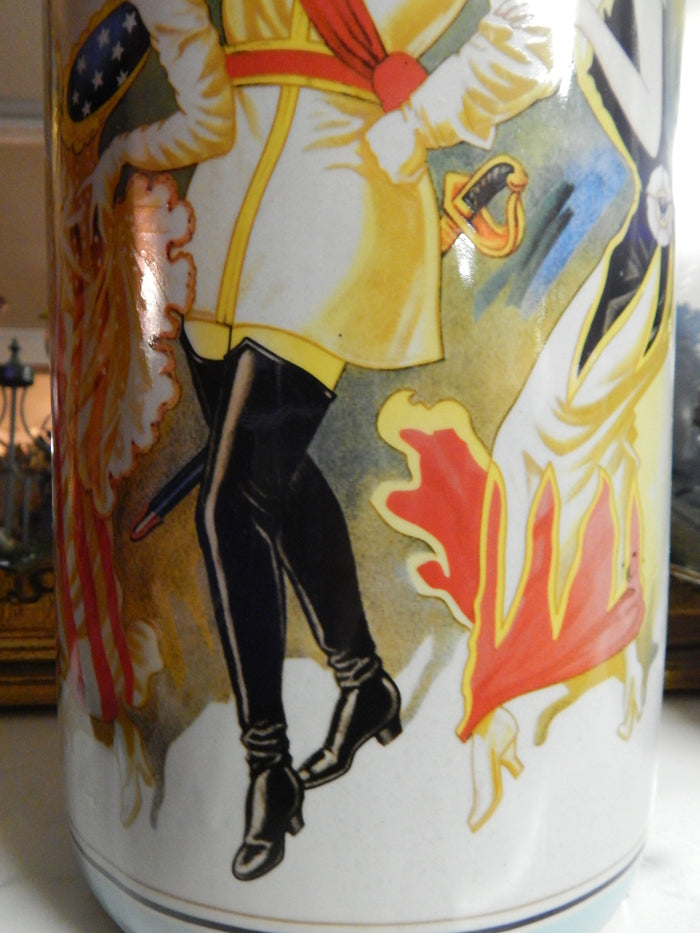 Umbrella Stand Porcelain - French Prince of Pilsen Theatre Advertising-Jantiques LLC.