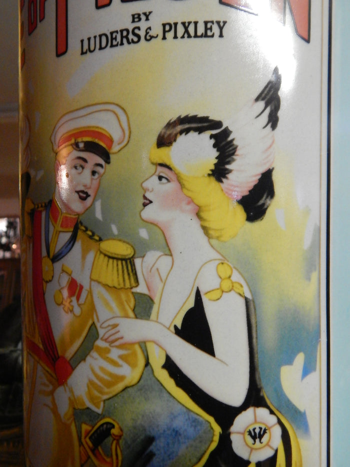 Umbrella Stand Porcelain - French Prince of Pilsen Theatre Advertising-Jantiques LLC.