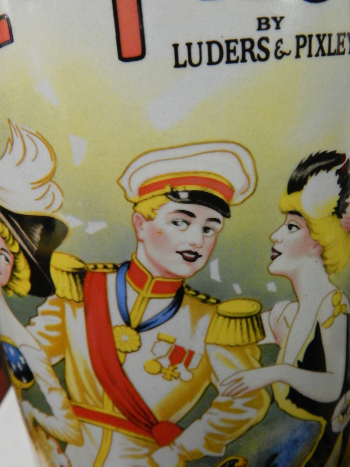 Umbrella Stand Porcelain - French Prince of Pilsen Theatre Advertising-Jantiques LLC.