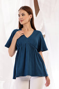 Airforce Cotton Top; V-neck design provides style and comfortable fit for all phases.
