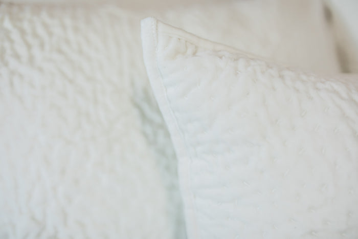 Vela Ivory Velvet Bedding Collection