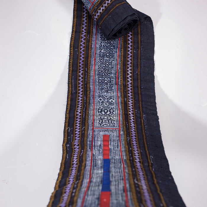Vintage batik and embroidery roll