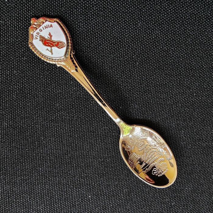 Virginia State Collectible Travel Souvenir Spoon 3.5" (9 cm) Red Cardinal