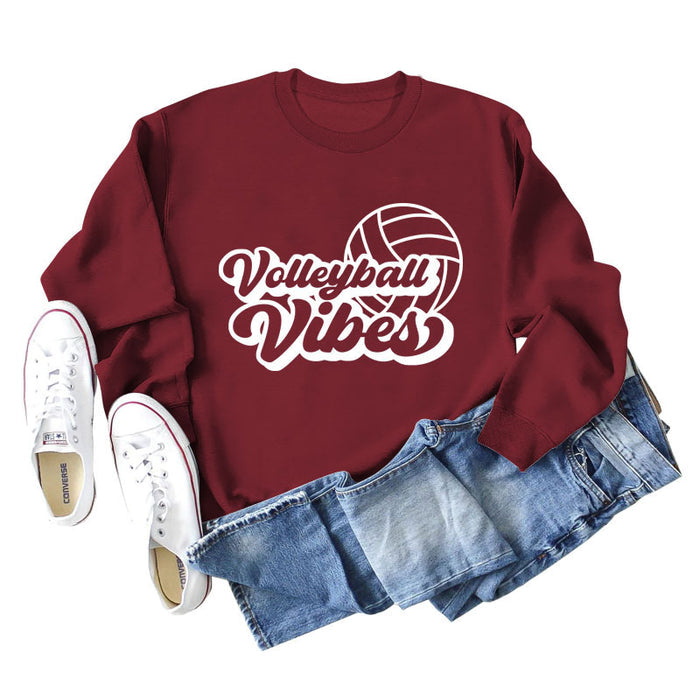 Red wine sweater (white font) / S
