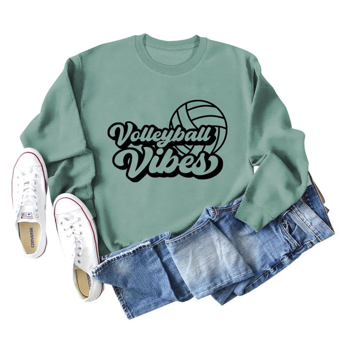 Light green sweater (black font) / S