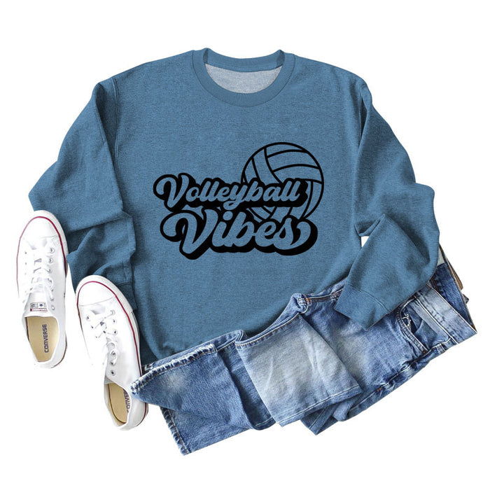 Blue sweater (black font) / S