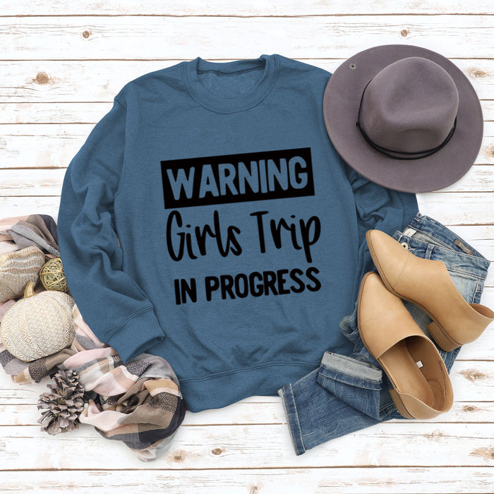 Blue sweater (black font) / S