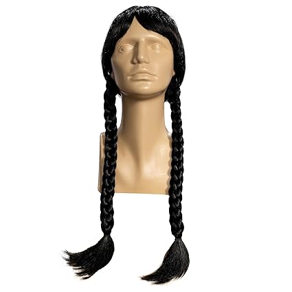 Wednesday Spooky Family Deluxe Halloween Cosplay Costume Wig - TVStoreOnline