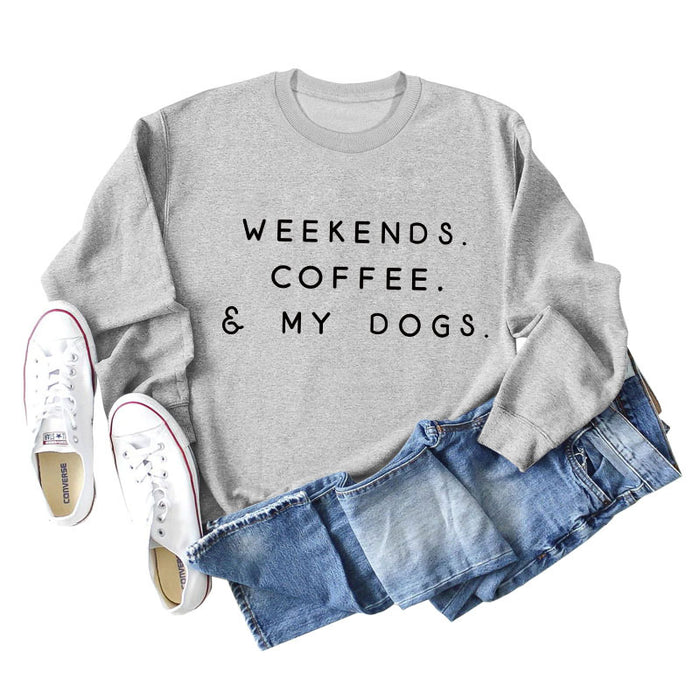 Grey sweater (black font) / S
