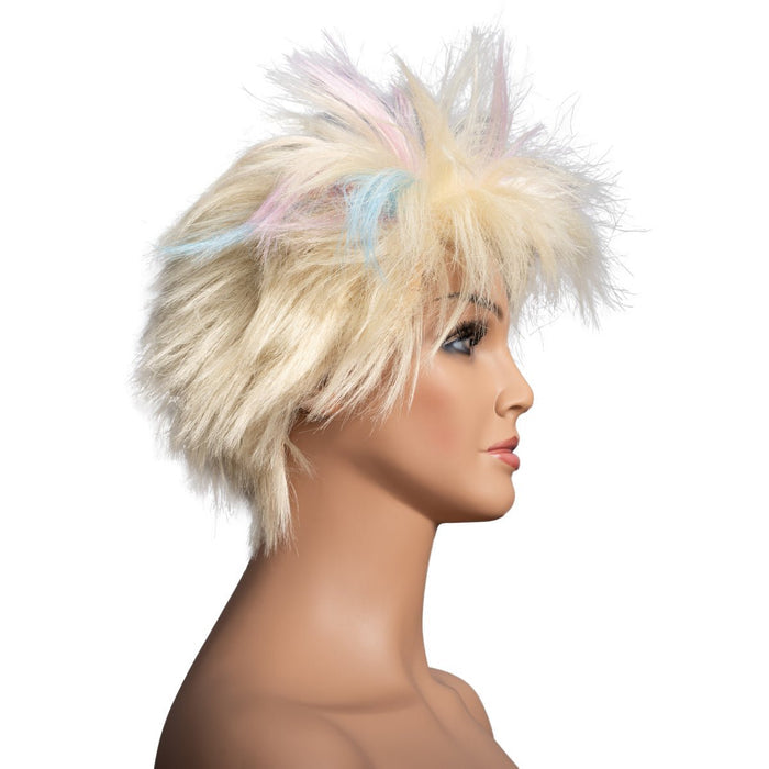 Weird Beauty Doll 1980's Short Hair Punk Halloween Cosplay Costume Blonde Wig - TVStoreOnline
