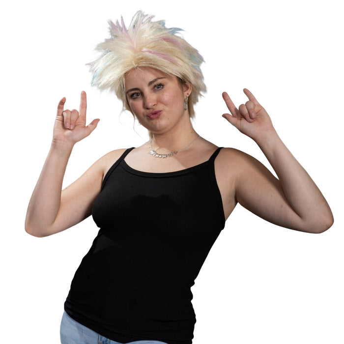 Weird Beauty Doll 1980's Short Hair Punk Halloween Cosplay Costume Blonde Wig - TVStoreOnline