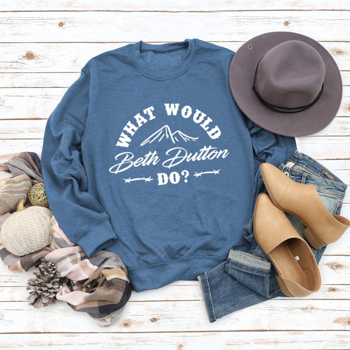 What Would Beth Duttonwish Autumn and Winter Long-sleeved Letter Casual Sweater