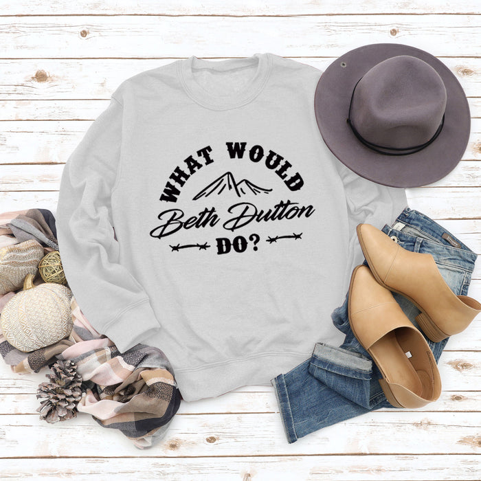 What Would Beth Duttonwish Autumn and Winter Long-sleeved Letter Casual Sweater