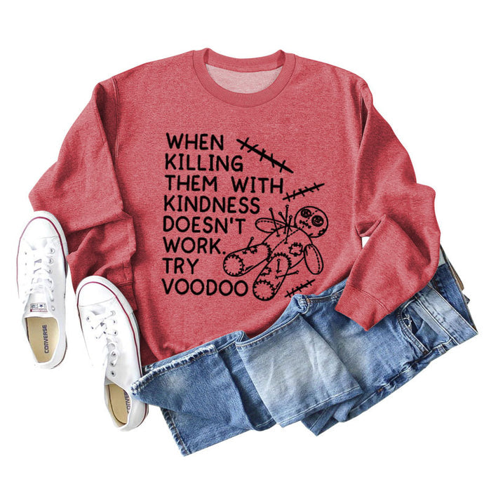 Red hoodie (black font color picture) / S