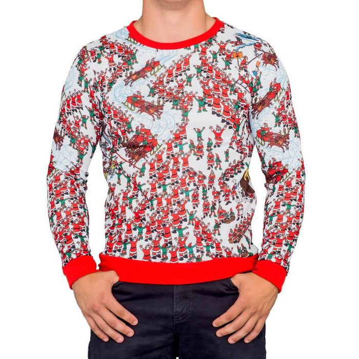 Where is Waldo Santa Sleds Long Sleeve Sweater-tvso