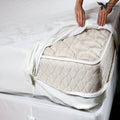 White Waterproof Mattress Zipper Cover - Nishat Creative Store