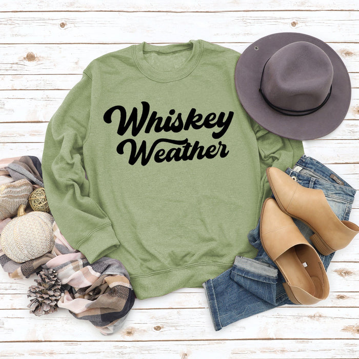 Olive sweater (black font) / S