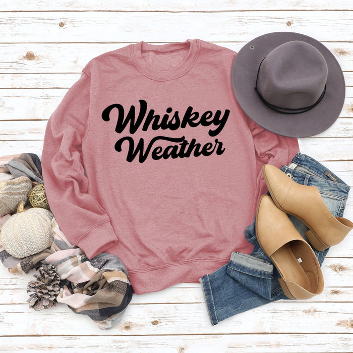 Rose gold sweater (black font) / S